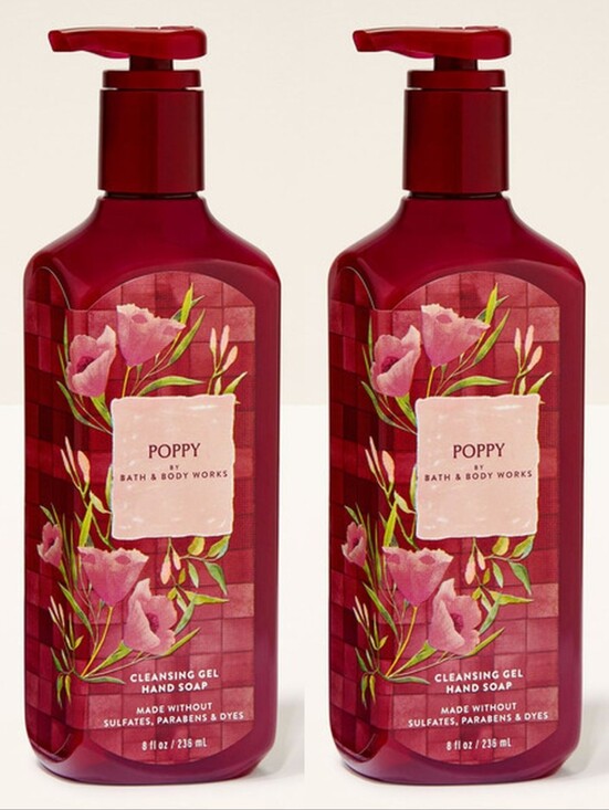 Bath & Body Works Other - Bath & Body Works Poppy Cleansing Gel Hand Soap Set of 2 New RARE